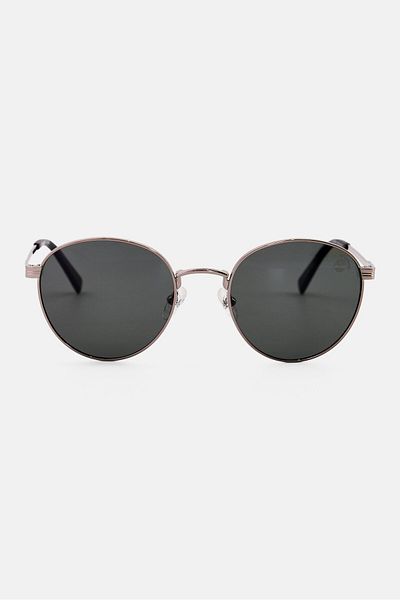 Timberland Men Tb9315 Round Sunglasses, Silver