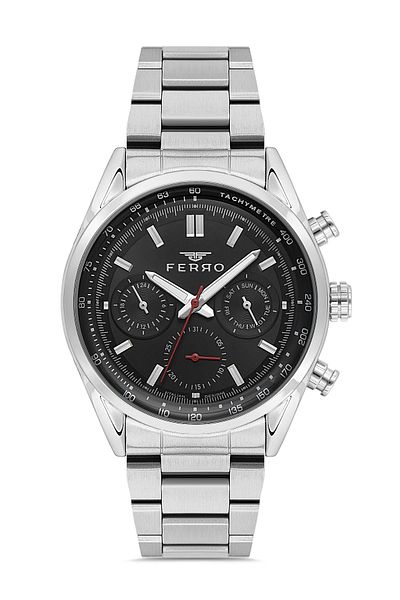 FERRO Silver Steel Cord Men's Wristwatch Fm11588Awt-A2