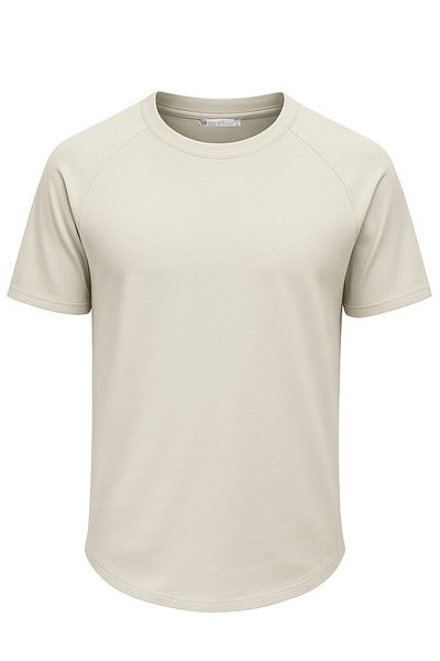 GHASSY CO. Ghassy Co. Ανδρικό μπλουζάκι Raglan Oval Cut 100% βαμβακερό μαλακό με υφή Crew Neck