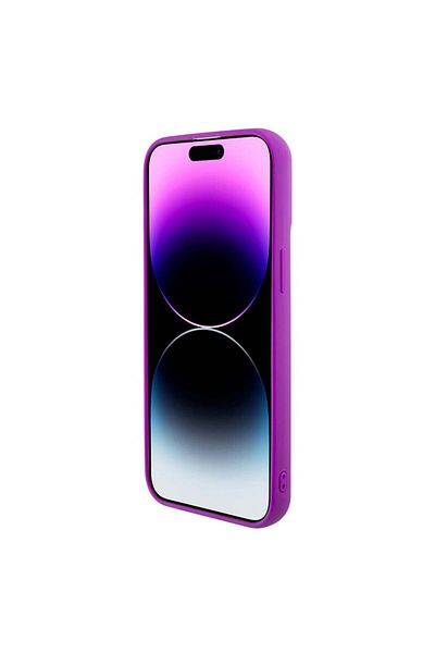 Guess Case for iPhone 15 Pro Max, Disco Metal Logo, Guess, Fuchsia