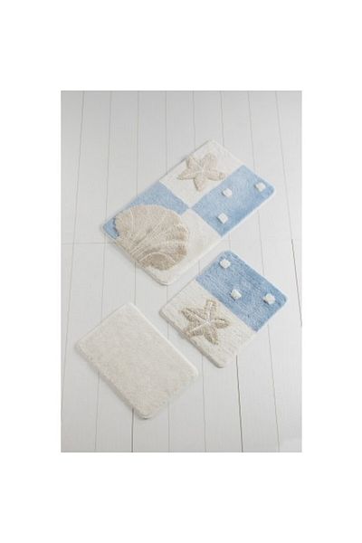 Chilai Home Set 3 covorase baie, Alessia Home, Star Fish albastru