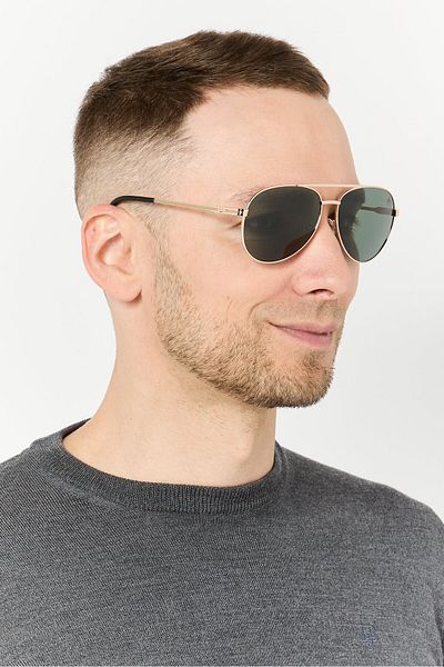 Timberland Men Tb00026 Aviator Sunglasses, Gold