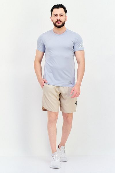 adidas Men Sportswear Fit Short Sleeve Training T Shirt, Grey