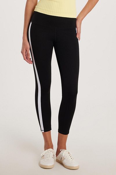 Tudors Γυναικείο Slim Fit Slim Fit ριγέ Skinny Leg Μαύρο κολάν