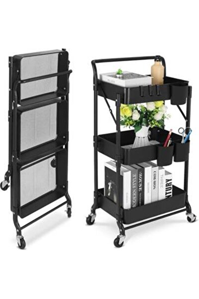 Generica Metal cart for organizing household and kitchen items, foldable. Measurements are shown in the pictures.