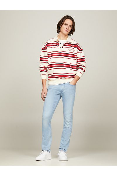 Tommy Hilfiger Erkek Denim Logolu Günlük Kullanım İndigo Jeans MW0MW31095-1AC