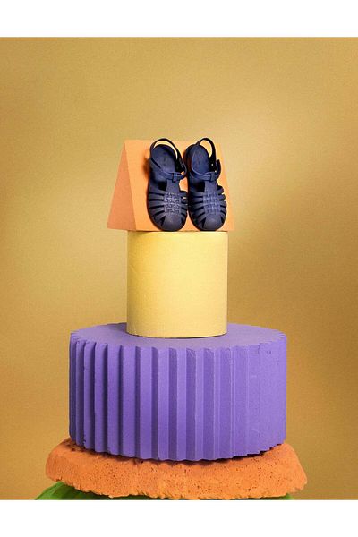 Ziddy Rubber Sandals for Boys 'Jellyfish', Dark Blue