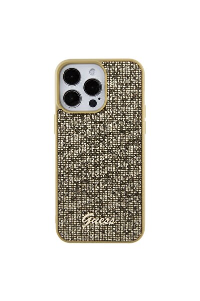 Guess Θήκη για iPhone 15 Pro Max, Μεταλλικό λογότυπο Disco, Guess, Χρυσή