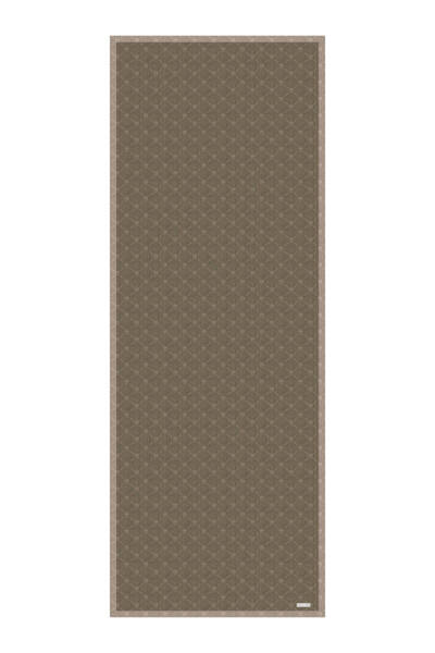 Bursa İpek Khaki Chain Monogram Pattern Silk Shawl