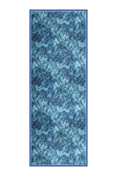 Bursa İpek Mint Brush Pattern Twill Silk Shawl