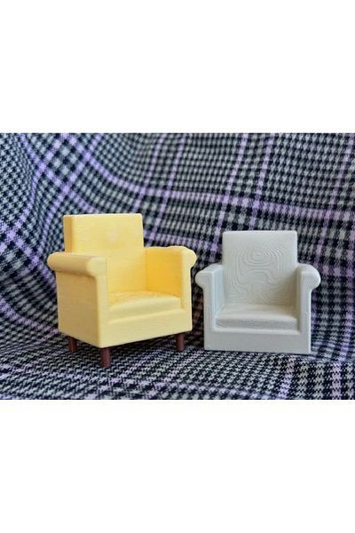 CharmFancy 1/12 Scale Sofa Single Seat Chair Miniature Diorama Ware Accessory