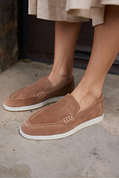 ANGELİNA JONES PANTOFI LOAFER DE PIELE DE PIELE REALĂ NUDE AMOR WOMEN'S HOLD