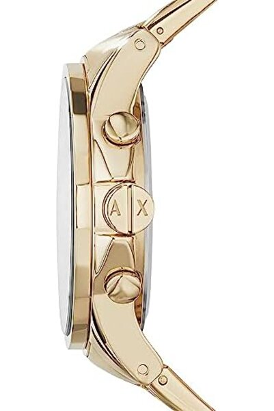 Armani Exchange Mens Gold Plated Chronograph Dress Watch AX2099