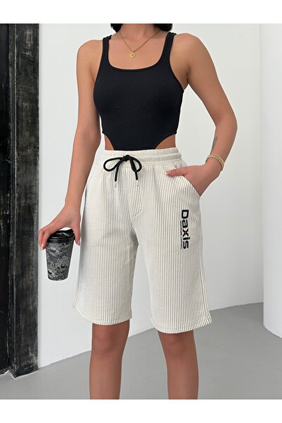 ZİYMO ΓΥΝΑΙΚΕΙΟ Ριγέ Βαμβακερό Γυναικείο Σορτς