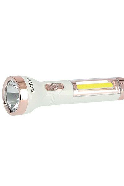 KRYPTON Compact Rechargeable Led Flashlight | Hi-bright 2w 3w Cob | 1200mah | For Outdoor & Emergency