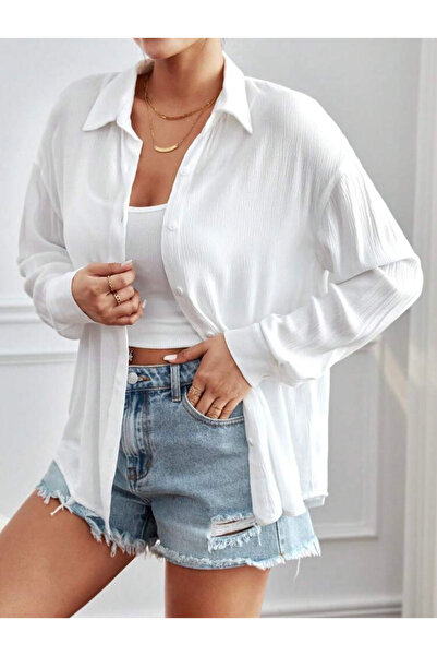 npLStore Поношена сорочка з мішковини великого розміру