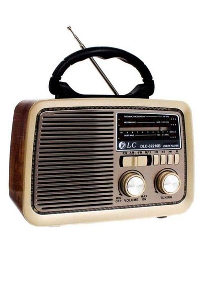 DLC Bluetooth Portable Radio 32216B Brown/Gold/Black
