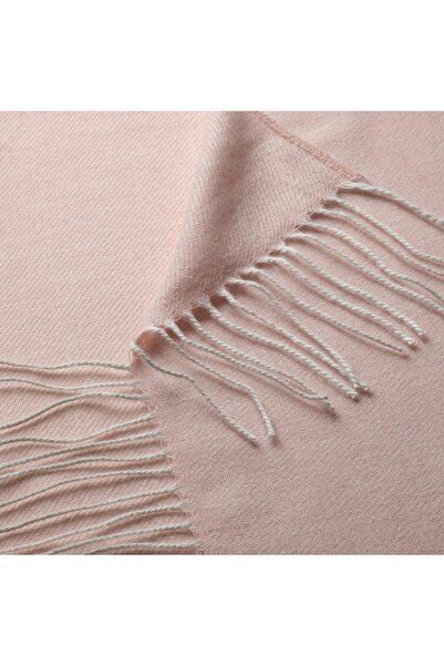 IKEA Soft light pink blanket, 120 x 160 cm, comfortable and lightweight decorative blanket with tassel edges