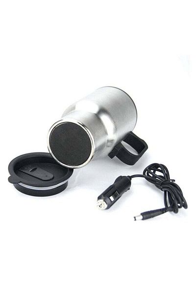 DLC Hot Water Heater - 12V / 60W / 450 ml Mug, Tea & Coffee Stainless Steel Car Heating Kettle - DLC
