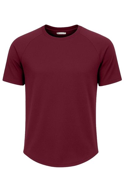 GHASSY CO. Ghassy Co. Ανδρικό μπλουζάκι Raglan Oval Cut 100% βαμβακερό μαλακό με υφή Crew Neck