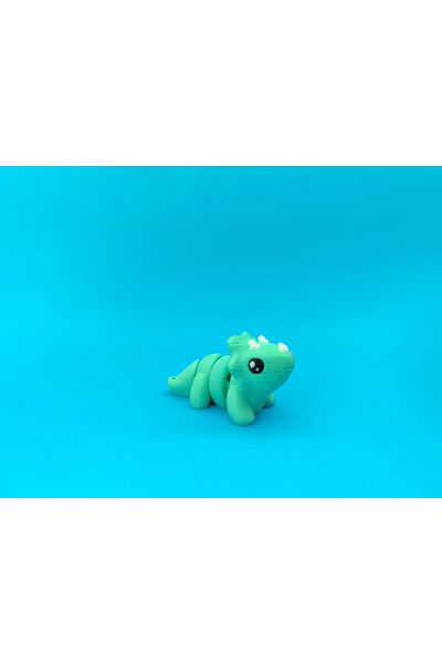 Minikbahcem Cute Triceratops Dinosaur Figure – 3D Toy with Movable Joints