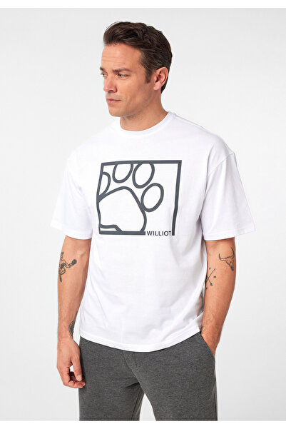 Williot Ανδρικό μπλουζάκι Raya με κανονική εφαρμογή με στάμπα 2 τεμαχίων