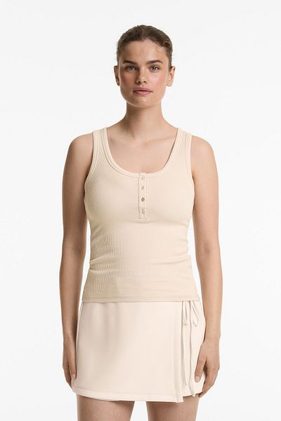 Oysho Sleeveless buttoned top with cotton and modal