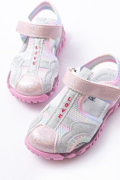p papuccum ortopedi çocuk ayakkabıları Girl's Pink Indoor Non-Slip Sole Sports Sandals