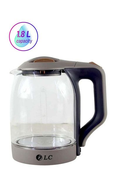 DLC Electric Kettle 1.8 L 1800 W 38119 Grey/Brown/Clear