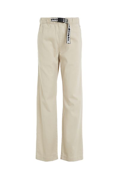 Tommy Hilfiger Boys Beige Belted Woven Pants