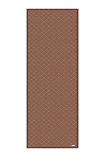 Bursa İpek Milk Coffee Chain Monogram Pattern Silk Shawl