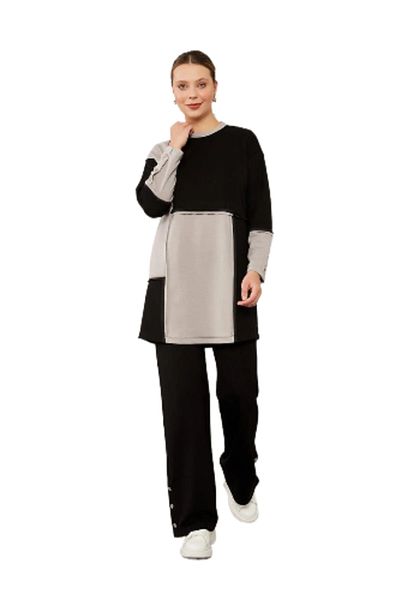 Levidor Women's Double Color Crew Neck Sports Set