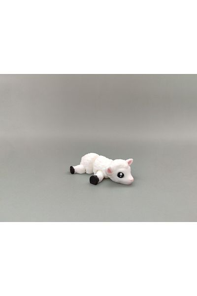 Minikbahcem Cute Lamb Figure – 3D Toy with Movable Joints