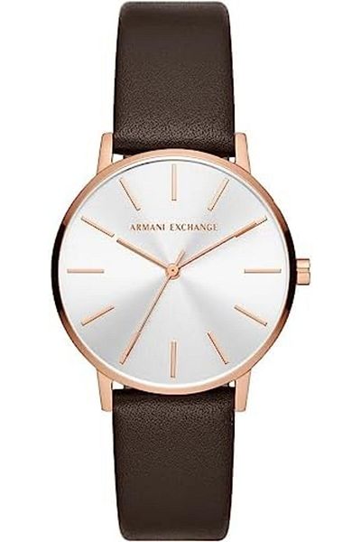 Armani Exchange A|X Three-Hand Brown Leather Watch style AX5592