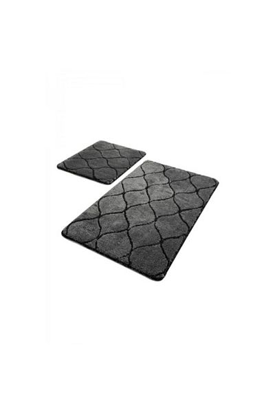 Chilai Home Set 2 bathroom rugs, Alessia Home, Infinity - Anthracite