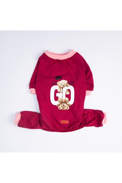 Pawstar Go Teddy Bear Orta ve Büyük Irk Köpek Pijaması - Köpek Tulumu - Köpek Kıyafeti (15 KG-45 KG)