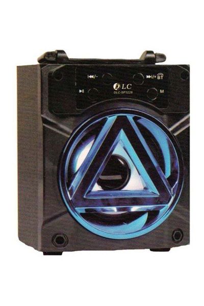 DLC Portable Bluetooth Speakers With FM Radio Black/Blue