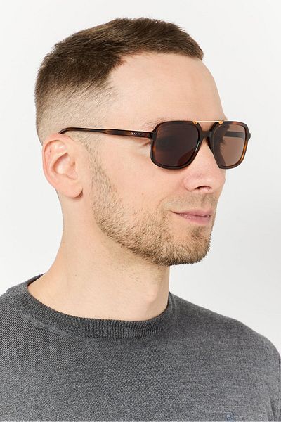 Gant Men Ga00016 Aviator Sunglasses, Havana Brown