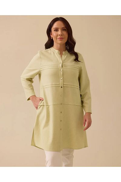 Gala-Xi Women's Plus Size Pocket Detailed Buttoned Tunic 10002511214003