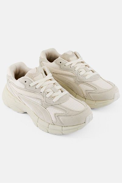 Puma Kids Girl Teveris Nitro Blank Lace Up Outdoor Shoes, Ivory/Vapor Grey