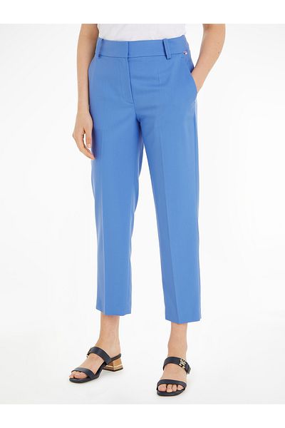 Tommy Hilfiger Womens Blue Core Slim Straight Suit Pants