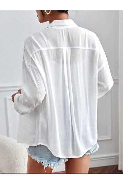 Keywest Поношена сорочка з мішковини великого розміру