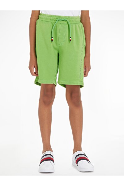 Tommy Hilfiger Boys Spring Lime Tonal Logo Sweatshorts