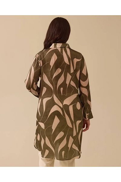 Gala-Xi Women's Plus Size Print Long Sleeve Tunic 10002511214004