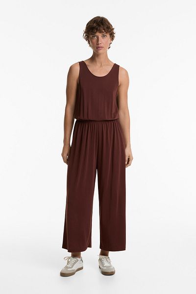 Oysho Midi wrap jumpsuit with modal