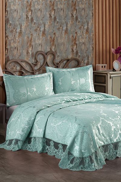 BİRHOME Sephore Double Lace Bedspread (Mint)