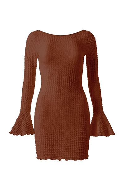 La Sarta Fleur Dress Backless Mini Dress