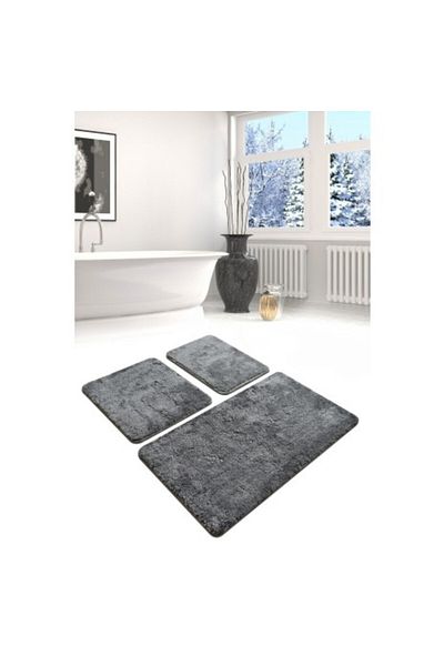 Chilai Home Set 3 covorașe de baie acrilice, Alessia Home, Havai Fume