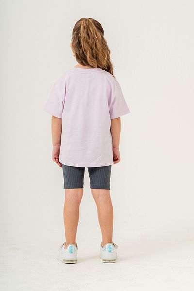 FYONCH Süzene Embroidered Girl's Ribbed Shorts Leggings Set