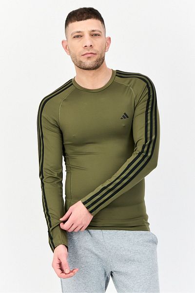 adidas Men Sportswear Fit Long Sleeves Training T-shirt, Olive